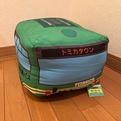 【新品】トミカ特大グリーンバスクッションの画像