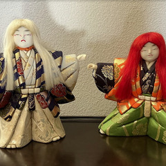 木目込人形７体の画像