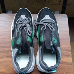 新品 25.5cm メンズ スニーカー ブラック 厚底 シューズ 普段着 識別番号:【N567-S】の画像