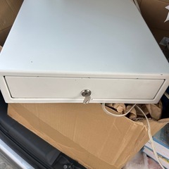 【鍵付き】レジキャッシャー／店舗使用・状態良好／那覇市受け渡し可の画像