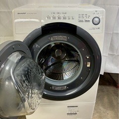 【年末セール】【6ヶ月保証】【分解洗浄】SHARP ES-S7D-WL 洗濯7kg 乾燥3.5kg 2019年製の画像