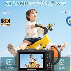 デジカメ 5K カメラ 18倍デジタルズーム スクリーン 小型カメラ 軽量の画像