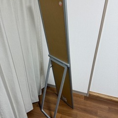 コーナン スタンドミラー　シルバー  キズ汚れ有りの画像