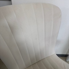 ダイニングチェア 白 ベロアの画像