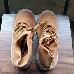 新品 22.5cm レディース ブーツ ブラウン 厚底 シューズ 識別番号:【B007-S】の画像