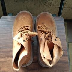 新品 22.5cm レディース ブーツ ブラウン 厚底 シューズ 識別番号:【B005-S】の画像