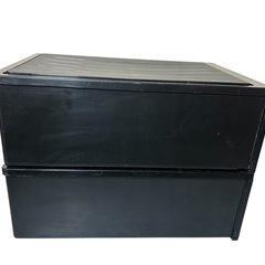 本体黒 引き出し黒 押入れケース 2個セットの画像