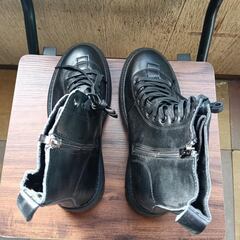 新品 24.5cm レディース ブーツ ブラック 厚底 シューズ 識別番号:【B004-S】の画像