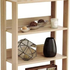 【あげます:2〜3台】アイリスオーヤマ ラック ディスプレイ リビング収納 本棚 靴箱 下駄箱 木製 4段 幅60×奥行29.2×高さ87.9cm ナチュラル OWR-600の画像