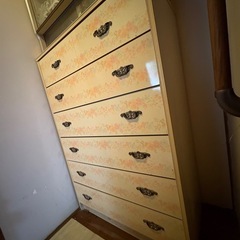 整理ダンス　花柄　昭和レトロ　の画像