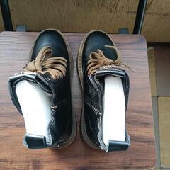 新品 22.5cm レディース ブーツ ブラック 厚底 シューズ 識別番号:【B003-S】の画像