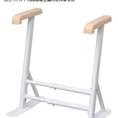 手すり付き　介護用ポータブル トイレの画像