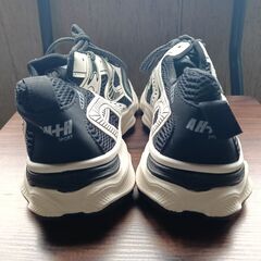 新品 26cm メンズ スニーカー ブラック ホワイト 厚底 シューズ 識別番号:【N570-S】の画像