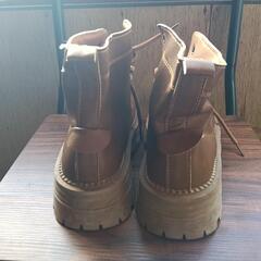 新品 23.5cm レディース ブーツ ブラウン 厚底 シューズ 識別番号:【B001-S】の画像