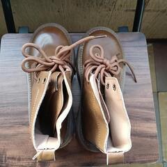 新品 23.5cm レディース ブーツ ブラウン 厚底 シューズ 識別番号:【B001-S】の画像