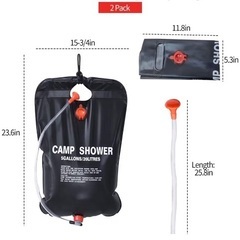 【新品/未使用品】ポータブル ソーラー シャワー 海　川　防災 アウトドア　キャンプ　非常用　災害の画像