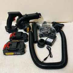 ブロワー 洗車 ブロアー 充電式 2000mAh大容量バッテリー 2個搭載の画像