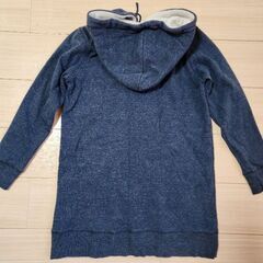 暖！定価5500円■Right-on■ロング裏ボアパーカー　S　ブルー　の画像