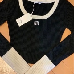 新品    GYDA ジェイダ   GYGYバイカラーニットトップスの画像