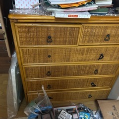 籐のタンス5点の画像