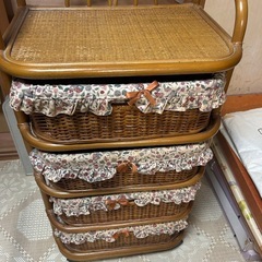 籐のタンス5点の画像