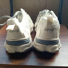 新品 25.5cm メンズ スニーカー ホワイト 厚底 シューズ 普段着 識別番号:【N572-S】の画像