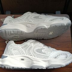 新品 25.5cm メンズ スニーカー ホワイト 厚底 シューズ 普段着 識別番号:【N572-S】の画像