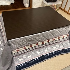 【美品】こたつ　長方形 掛け布団付きの画像