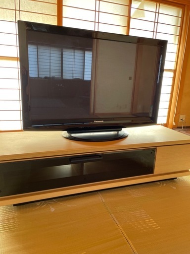 【受付終了】42型テレビ&ローボードセット