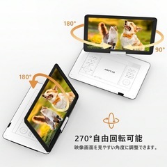 ASUTAS ポータブルDVDプレーヤー 17.9型 高画質液晶 15.6インチの画像