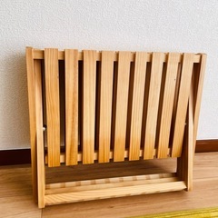 【お取引可能」】木製折りたたみラック3段①の画像