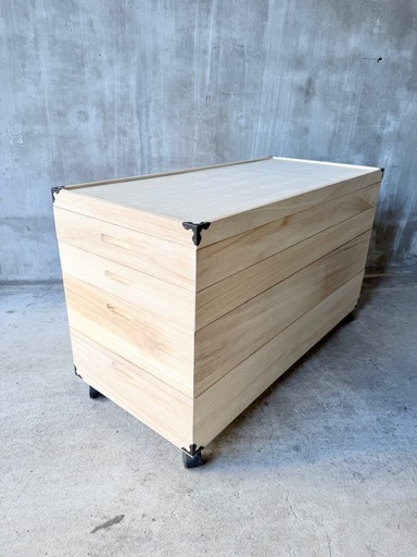 桐 衣装ケース 4段 キャスター付き 桐箱 桐ケース