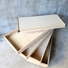 桐 衣装ケース 4段 キャスター付き 桐箱 桐ケースの画像