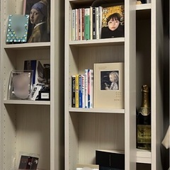 🪄📕ニトリ/スライド式大型本棚（カラー/ホワイトウォッシュ）/解体不可/車必須/美品🫧の画像