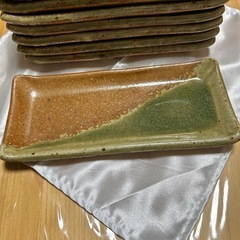 信楽焼のお皿10枚セットの画像