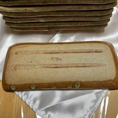 信楽焼のお皿10枚セットの画像