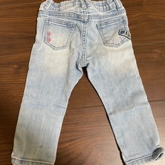 刺繍入りライトブルーデニムパンツ　ZARA ザラの画像