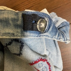 刺繍入りライトブルーデニムパンツ　ZARA ザラの画像