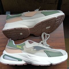 新品 26.5cm メンズ スニーカー グレー 厚底 シューズ 普段着 識別番号:【N576-S】の画像