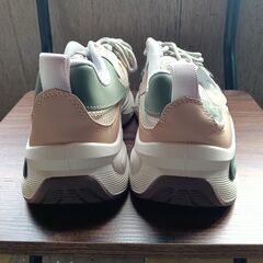 新品 26.5cm メンズ スニーカー グレー 厚底 シューズ 普段着 識別番号:【N576-S】の画像