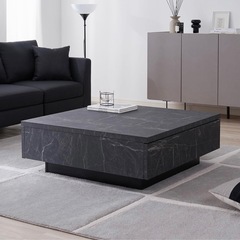 【LOWYA】美品 値下げ交渉◎センターテーブル ローテーブル90×90cmの画像