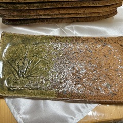 信楽焼の長皿10枚セットの画像