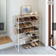 tower 天板付きシューズラック　ホワイト　の画像