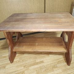 カントリー家具　くりぬきハート　ローテーブルの画像