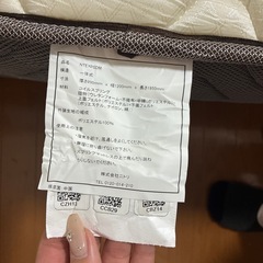 ニトリ セミダブル マットレス ベッド枠 低反発の薄型マット付きの画像