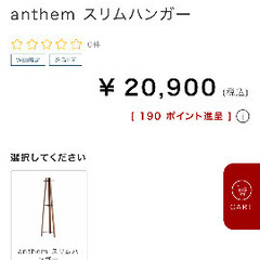 anthem アンセム　スリムハンガーラックの画像