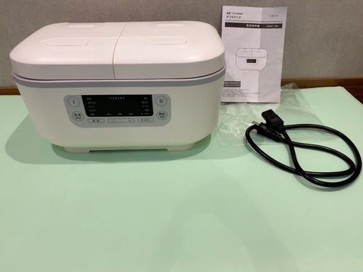 ✨一度に4品調理✨離乳食に便利　VERSOS VS-MA006炊飯器 ダブルクック 3.5合+3.5合