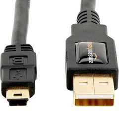 新品未開封USB2.0ケーブル 0.9m(USB Aオス miniUSBオス)の画像