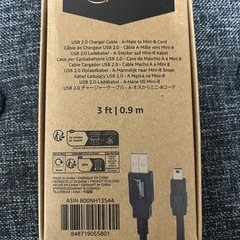 新品未開封USB2.0ケーブル 0.9m(USB Aオス miniUSBオス)の画像