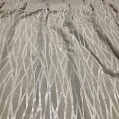 ベージュ ダマスク柄 ドレープカーテンベージュ 2枚　幅122×高さ178わの画像